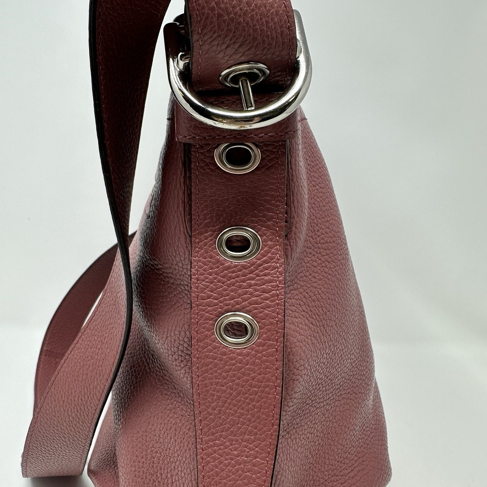 Coach Pebbled Leather Crossbody in Wine - Picture 9 of 16